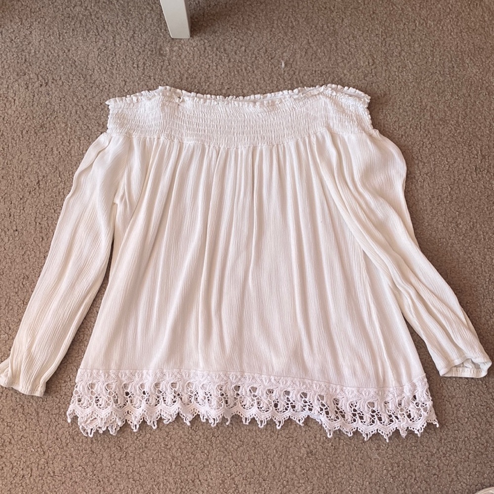 White, off the shoulder top